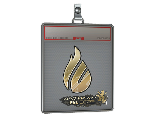 Sticker Slab | Copenhagen Flames (Gold) | Antwerp 2022