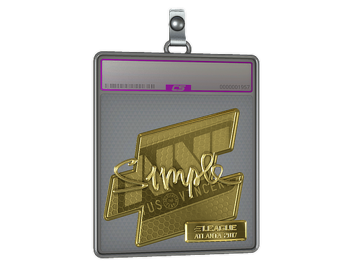 Sticker Slab | s1mple (Gold) | Atlanta 2017