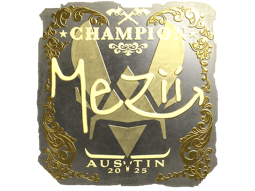 Sticker | mezii (Gold, Champion) | Austin 2025