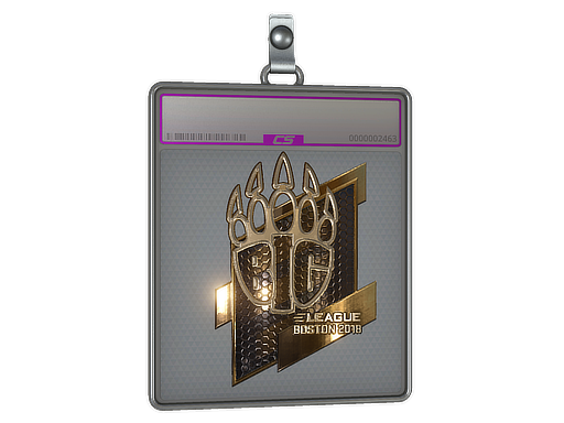 Sticker Slab | BIG (Gold) | Boston 2018