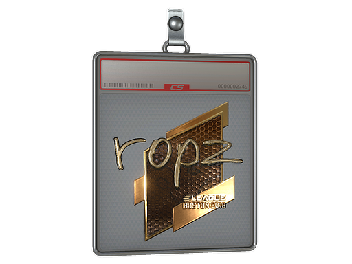 Sticker Slab | ropz (Gold) | Boston 2018