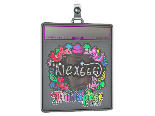 Sticker Slab | alex666 (Holo) | Budapest 2025
