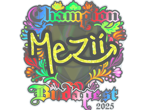 Sticker | mezii (Holo, Champion) | Budapest 2025