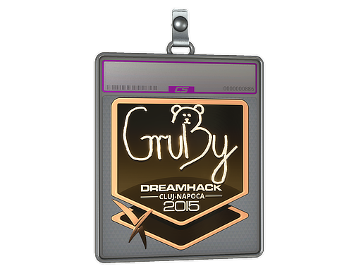 Sticker Slab | GruBy (Gold) | Cluj-Napoca 2015