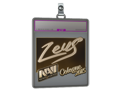 Sticker Slab | Zeus (Gold) | Cologne 2015