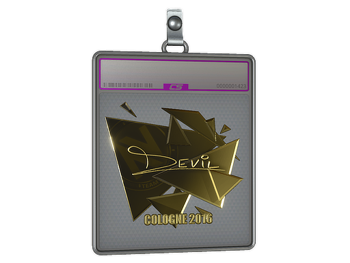 Sticker Slab | DEVIL (Gold) | Cologne 2016