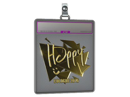 Sticker Slab | Happy (Gold) | Cologne 2016