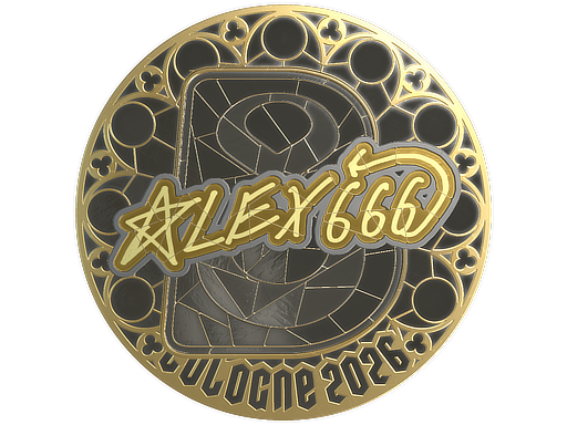 Sticker | alex666 (Gold) | Cologne 2026