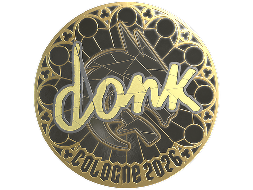 Sticker | donk (Gold) | Cologne 2026