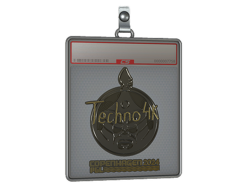 Sticker Slab | Techno4K (Gold) | Copenhagen 2024
