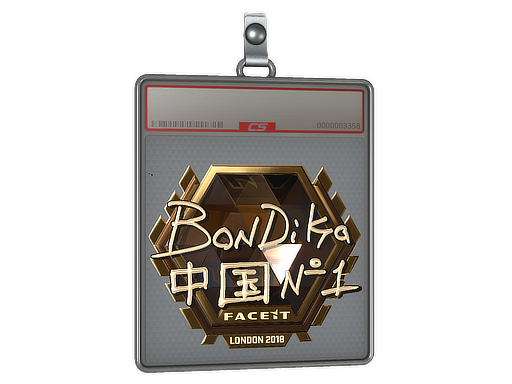 Sticker Slab | bondik (Gold) | London 2018