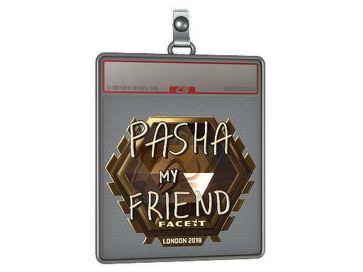 Sticker Slab | pashaBiceps (Gold) | London 2018