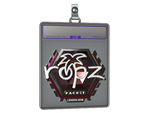 Sticker Slab | ropz (Foil) | London 2018