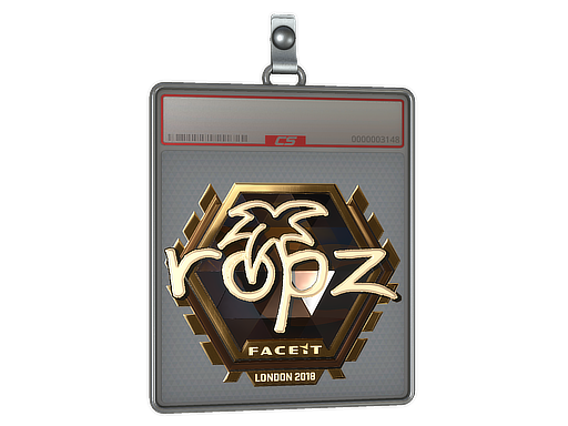 Sticker Slab | ropz (Gold) | London 2018