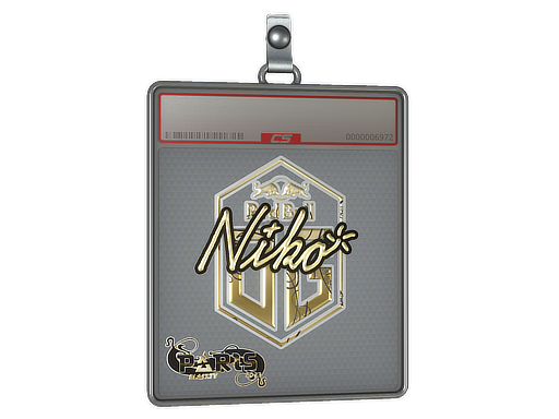 Sticker Slab | niko (Gold)  | Paris 2023