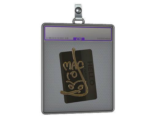 Sticker Slab | Hello MAC-10 (Gold)