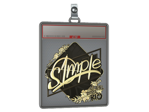 Sticker Slab | s1mple (Gold) | Rio 2022